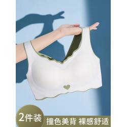 美背無痕大碼運動內衣胖MM女士胸罩高中生背心無鋼圈聚攏無釦文胸