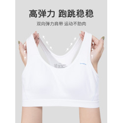 貓人高中生少女文胸青春期運動防震跑步初中女學生內衣發育期背心