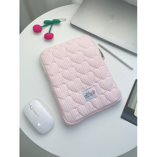 日系純色甜美防震筆電內膽包13.6寸ipad11平板收納包蘋果mac13.3寸小米15.6聯想pro14寸華爲16寸電腦保護套