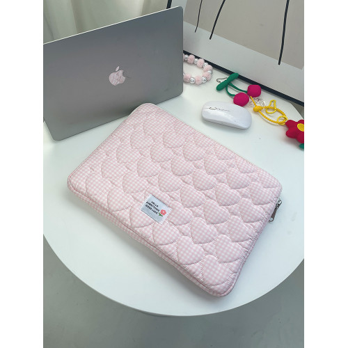 日系純色甜美防震筆電內膽包13.6寸ipad11平板收納包蘋果mac13.3寸小米15.6聯想pro14寸華爲16寸電腦保護套