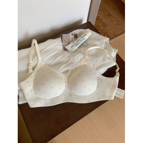 馨幫幫Bra 甜美碎花蕾絲無痕內衣女小胸聚攏舒適無鋼圈防下垂文胸 馨幫幫Bra 甜美碎花蕾絲無痕內衣女小胸聚攏舒適無鋼圈防下垂文胸