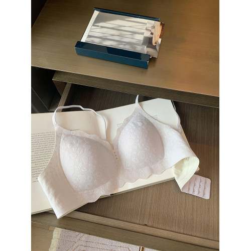 馨幫幫Bra 甜美肌理印花果凍條內衣女小胸聚攏提拉裸感透氣文胸罩