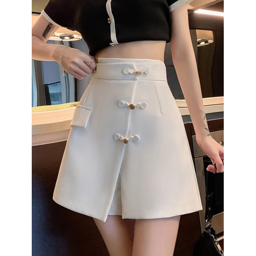 不規則半身裙褲女秋冬新款大碼高腰顯瘦濶腿西裝短褲裙a字裙胖mm