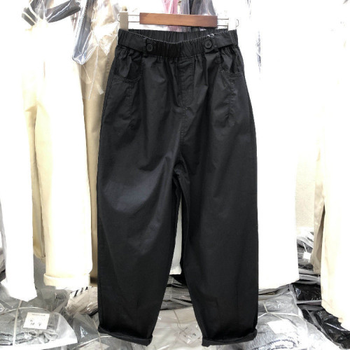 胖mm2-300斤超大碼顯瘦休閒老爹褲女梨形身材高腰哈倫工裝褲ins潮