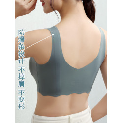 小浪花無痕內衣女背心式運動文胸無鋼圈舒適聚攏胸罩夏季薄款乳罩