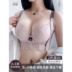 圖薇娜調整型內衣聚攏收副乳文胸矯正外擴下垂高側比六排釦小胸罩