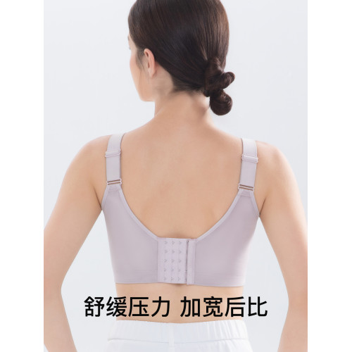 茜施爾無鋼圈蕾絲內衣女薄款大胸顯小文胸收副乳防下垂聚攏胸罩