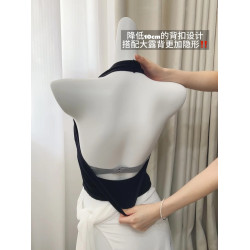 掛脖吊帶美背小胸顯大聚攏內衣收副乳無痕加厚交叉露背大u型文胸