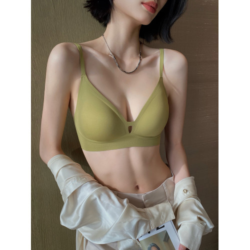 三角杯內衣女小胸無鋼圈收副乳防下垂微聚攏舒適無痕文胸夏季薄款