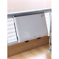 工位筆記型電腦掛架辦公桌筆電卡掛縫托架，屏風斜放懸空電腦支架