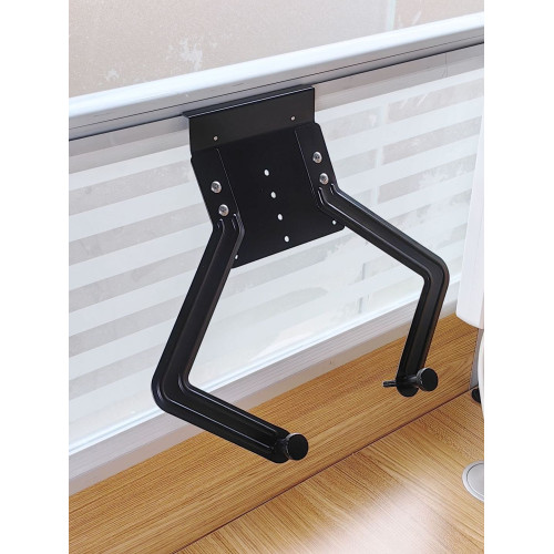 工位筆記型電腦掛架辦公桌筆電卡掛縫托架，屏風斜放懸空電腦支架