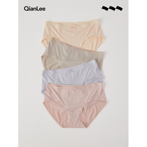莫代爾冰絲感內褲女純棉襠薄款透氣女生底褲中低腰無痕三角褲少女