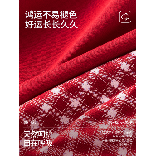 都市麗人本命年紅內褲女純棉2026新款馬年全棉抗菌襠蕾絲結婚三角 都市麗人本命年紅內褲女純棉2026新款馬年全棉抗菌襠蕾絲結婚三角