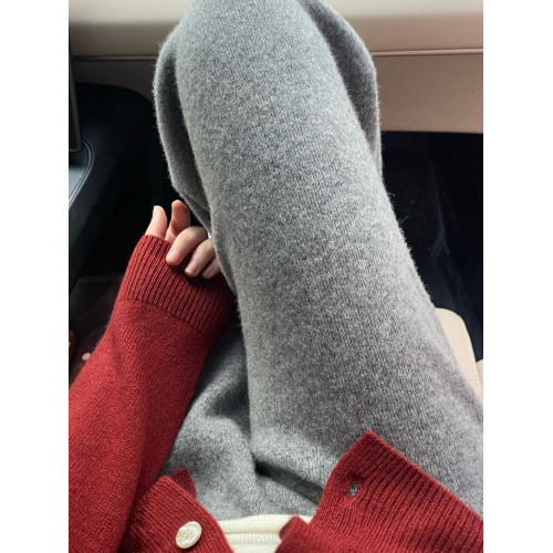 小個子羊毛褲子150燕麥色針織濶腿褲女秋145垂感顯瘦慵懶風休閒褲 小個子羊毛褲子150燕麥色針織濶腿褲女秋145垂感顯瘦慵懶風休閒褲