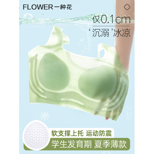 青少年初中女生內衣學生女童發育期冰絲無痕夏薄款高中生少女文胸