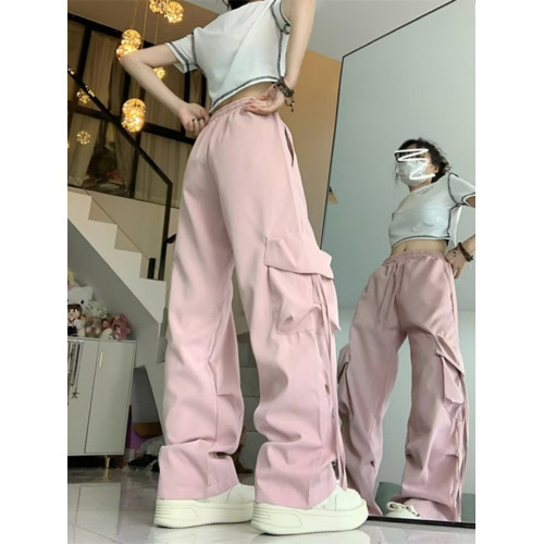 工裝褲女加長版高個子175超長版高腰濶腿褲寬鬆休閒拖地褲180春秋