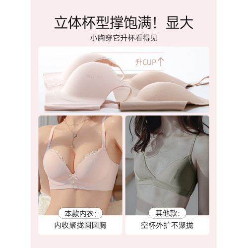 聚攏內衣女士小胸顯大無痕收副乳防下垂無鋼圈文胸罩2025新款爆款