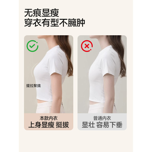 貓人無痕內衣女士小胸聚攏提拉收副乳防下垂軟支撐秋冬無鋼圈文胸
