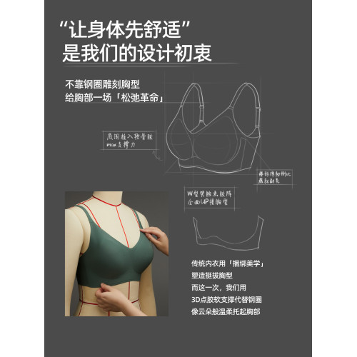 有棵樹軟支撐內衣女小胸聚攏大胸顯小舒適無痕透氣無鋼圈文胸胸罩