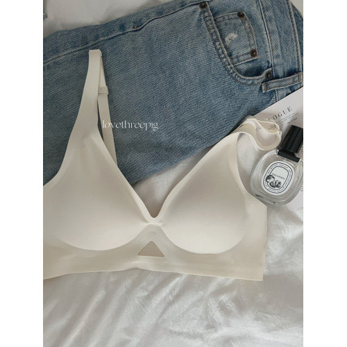 好穿自畱推薦！薄款無痕果凍條親膚文胸無鋼圈舒適內衣小胸女生