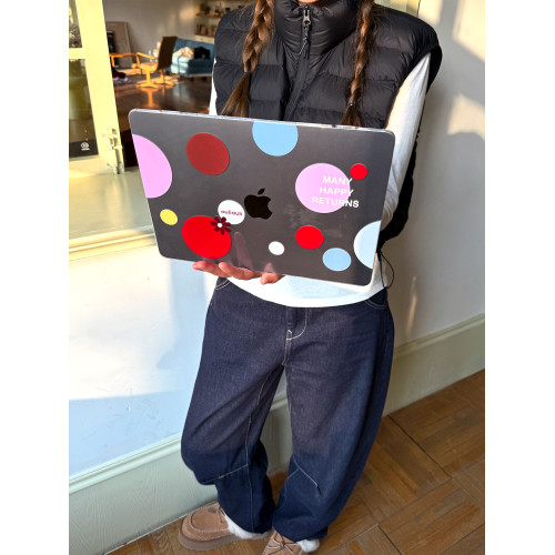 【快樂隨行】OuliOuli筆電保護殼macbook透明電腦保護套亞克力碎花波點小衆原創ins風禮物