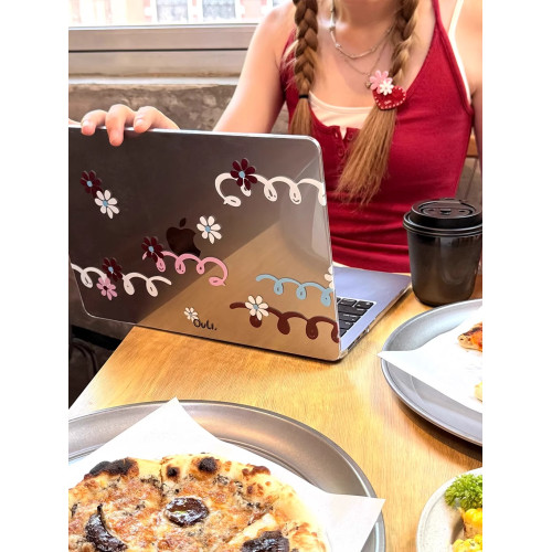 【快樂隨行】OuliOuli筆電保護殼macbook透明電腦保護套亞克力碎花波點小衆原創ins風禮物
