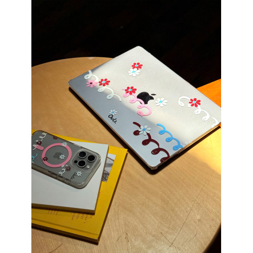 【快樂隨行】OuliOuli筆電保護殼macbook透明電腦保護套亞克力碎花波點小衆原創ins風禮物