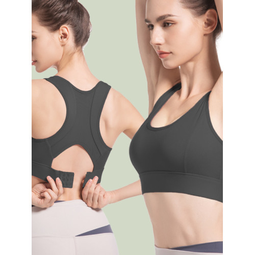 美背心式運動內衣女跑步防震健身瑜珈可外穿高強度防下垂大胸顯小