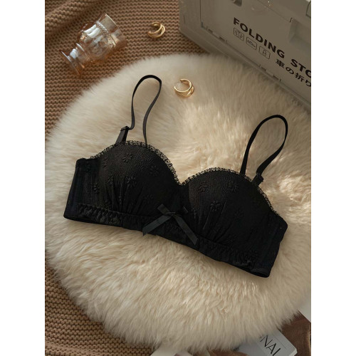 無肩帶內衣女防滑聚攏半罩杯小胸顯大aa杯胸罩中薄無鋼圈文胸套裝