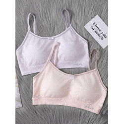 無鋼圈內衣女初中生發育期女大童防凸點小背心高中生無縫少女文胸