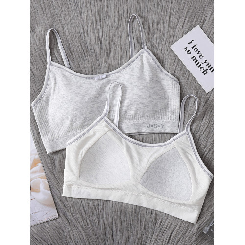 無鋼圈內衣女初中生發育期女大童防凸點小背心高中生無縫少女文胸