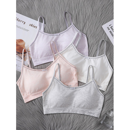 無鋼圈內衣女初中生發育期女大童防凸點小背心高中生無縫少女文胸