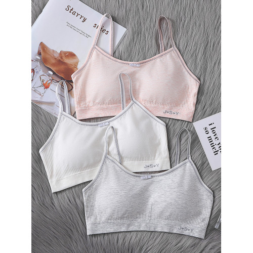 無鋼圈內衣女初中生發育期女大童防凸點小背心高中生無縫少女文胸