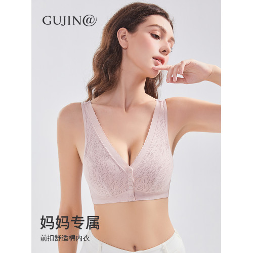 古今@純棉媽媽內衣文胸中年婦女2025夏冰絲背心前釦女士大碼胸罩
