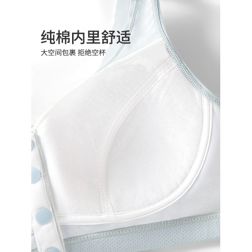 古今@純棉媽媽內衣文胸中年婦女2025夏冰絲背心前釦女士大碼胸罩