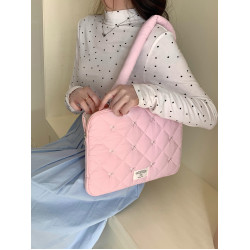 筆記型電腦包14寸2025新款韓國ins高顔值適用macbookpro/air13.3寸蝴蝶結單肩包通勤小衆蘋果華爲16內膽包女