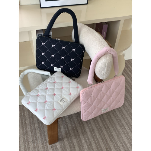 筆記型電腦包14寸2025新款韓國ins高顔值適用macbookpro/air13.3寸蝴蝶結單肩包通勤小衆蘋果華爲16內膽包女 筆記型電腦包14寸2025新款韓國ins高顔值適用macbookpro/air13.3寸蝴蝶結單肩包通勤小衆蘋果華爲16內膽包女