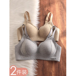 秋冬螺紋提拉內衣女小胸聚攏上托磨毛防下垂紅色結婚2025新款文胸