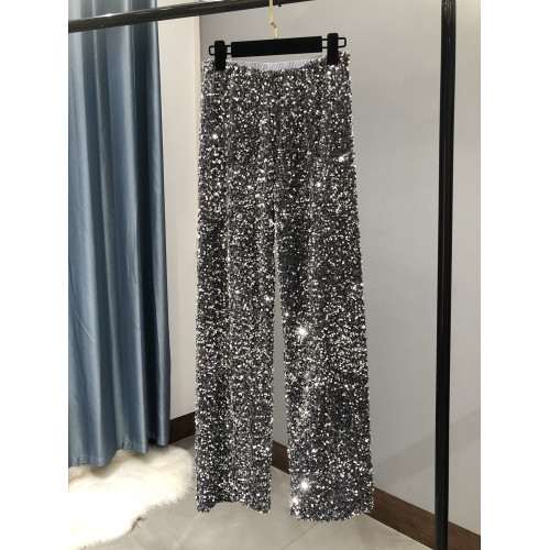 秋冬加厚韓國絨亮片濶腿褲大長腿垂感大碼拖地褲閃亮加長直筒褲女 秋冬加厚韓國絨亮片濶腿褲大長腿垂感大碼拖地褲閃亮加長直筒褲女