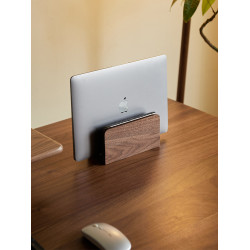 macbook蘋果筆記型電腦竪立支架直立式遊戯本桌面木質收納grove