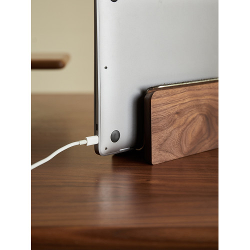 macbook蘋果筆記型電腦竪立支架直立式遊戯本桌面木質收納grove