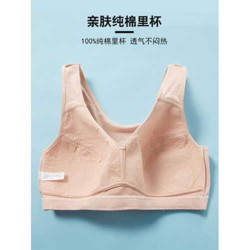 全罩杯加大碼文胸夏季薄款收副乳胖mm大胸顯小背心式少女睡眠內衣