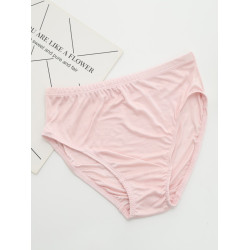 真絲桑蠶絲針織內褲女士針織舒適透氣輕薄簡約大碼包臀中腰三角褲