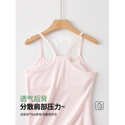 青少年女生內衣固定杯純棉女童背心二階段青春期初中學生少女文胸