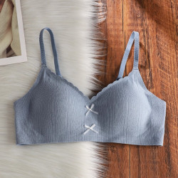 美背少女內衣女蝴蝶結花邊2025新款小胸聚攏無鋼圈防下垂吊帶文胸