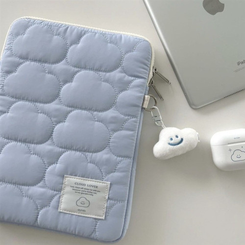 韓國雲朵ipad內膽包充棉菱格軟乎乎ins13寸防震平板筆記型電腦包