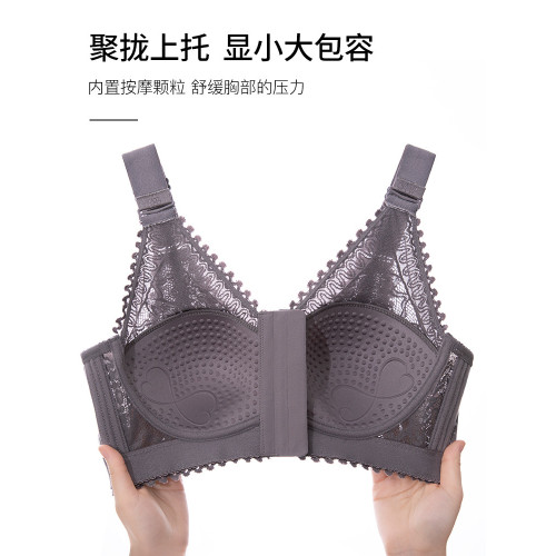 前釦文胸2025新款爆款無鋼圈聚攏胸罩夏季美背內衣女大碼大胸顯小