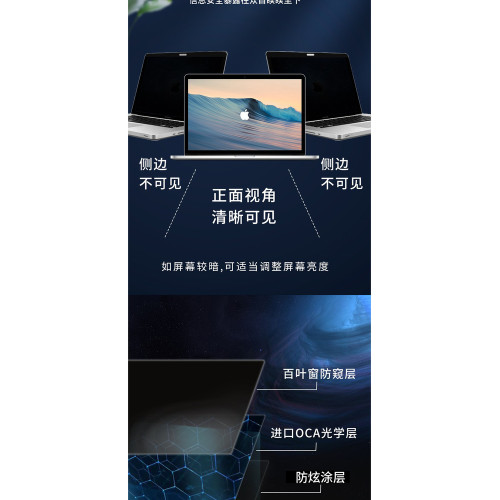 適用筆記型電腦磁吸防窺膜聯想筆記型電腦膜戴爾電腦膜三星電腦膜