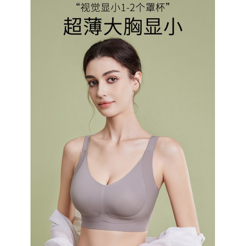 超薄無痕內衣女大胸顯小收副乳防下垂全罩杯無鋼圈大碼調整型文胸 超薄無痕內衣女大胸顯小收副乳防下垂全罩杯無鋼圈大碼調整型文胸
