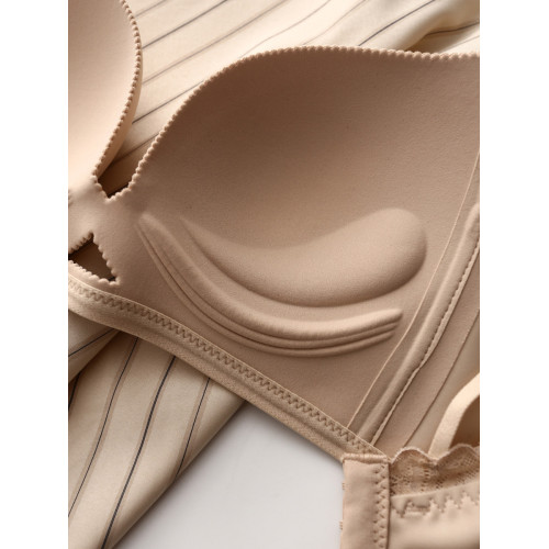 日本輕木棉內衣女無鋼圈薄款小胸聚攏無痕調整型防下垂文胸罩套裝 日本輕木棉內衣女無鋼圈薄款小胸聚攏無痕調整型防下垂文胸罩套裝